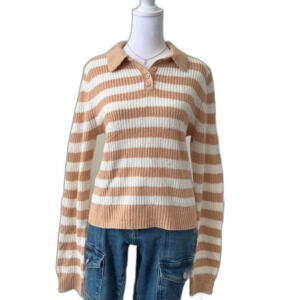 american eagle striped knit polo sweater collared